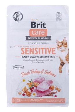 Brit BRIT Care Grain-Free Sensitive Turkey&Salmon - sucha karma dla kota - 400 g