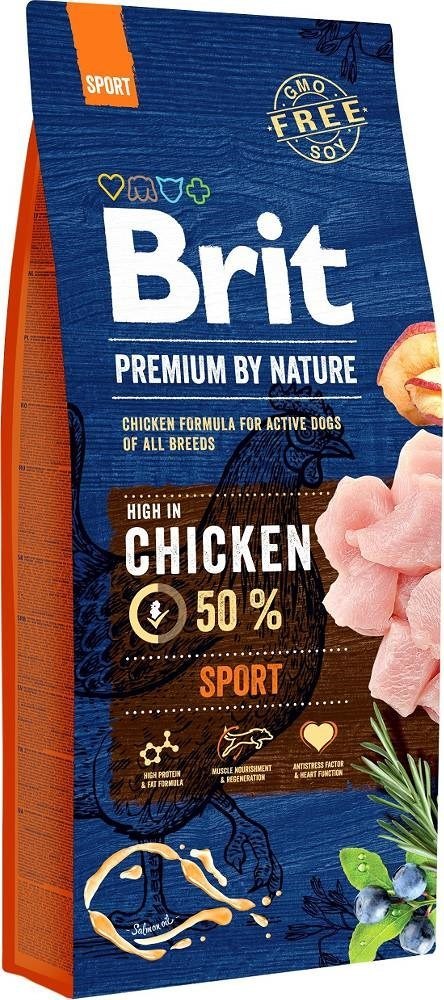 Brit BRIT PREMIUM BY NATURE Sport - sucha karma dla psów dorosłych o zwiększonym zapotrzebowaniu na energię - 15 kg