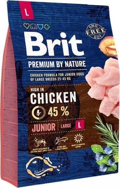 Brit BRIT Premium By Nature Junior L - sucha karma dla szczeniąt dużych ras - 3 kg