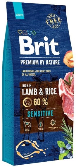 Brit BRIT Premium By Nature Sensitive Lamb & Rice - sucha karma dla psa - 15 kg