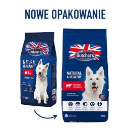 Butcher's Butcher's Natural&Healthy z wołowiną - sucha karma dla psa - 15 kg