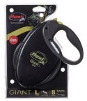 Flexi Smycz flexi automatyczna Giant L taśma 8 m - dla psa do 50 kg, kolor czarno-żółty