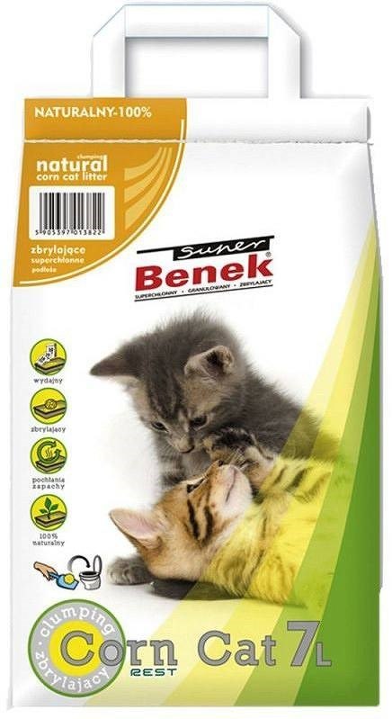 Super Benek CERTECH Super Benek Corn Cat - żwirek kukurydziany zbrylający 7 l