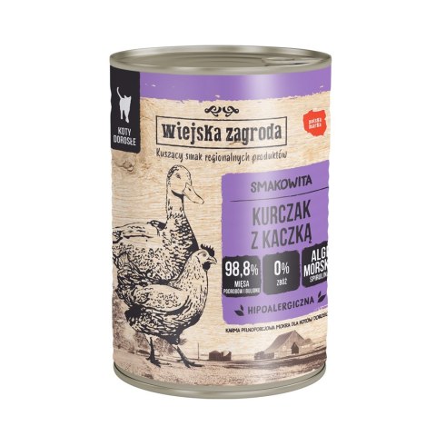 Wiejska zagroda Wiejska Zagroda - Kurczak z kaczką - Mokra karma dla kota - 400g