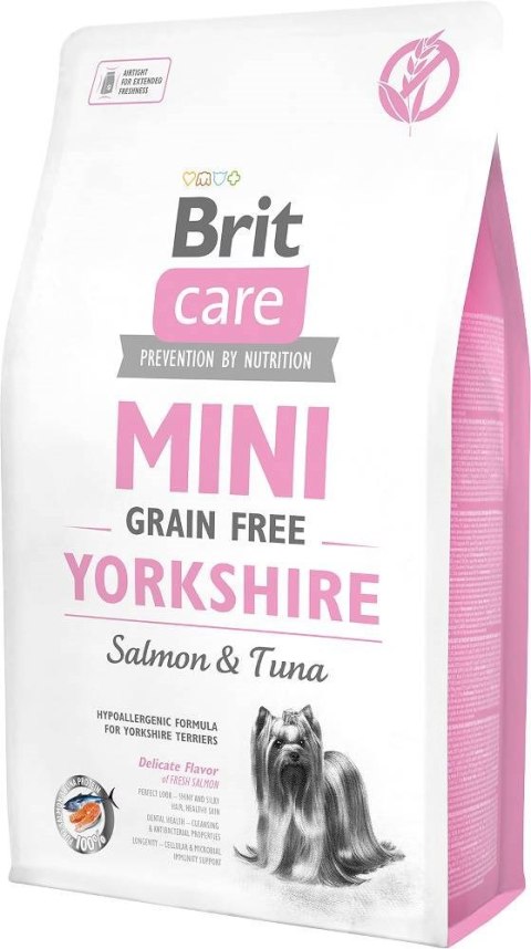 Brit Brit Care Adult Mini GF Salmon & Tuna - Yorkshire - sucha karma z łososiem i tuńczykiem dla psów dorosłych ras miniaturowych - 7