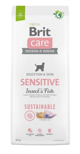 Brit Brit Care Sustainable Sensitive Insect & Fish - sucha karma dla psa - 12 kg