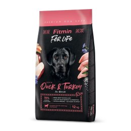 FITMIN FITMIN Dog For Life Duck & Turkey - sucha karma dla psa - 12 kg