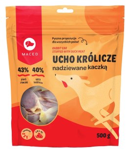 MACED MACED Ucho królicze z kaczką - gryzak dla psa - 500 g