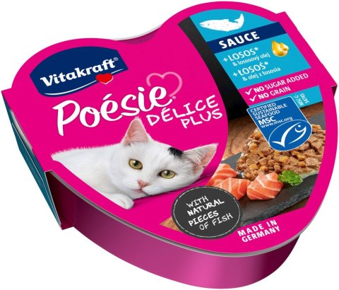 Vitakraft VITAKRAFT Poesie delice PLUS łosoś - Przysmak dla kota - 85g