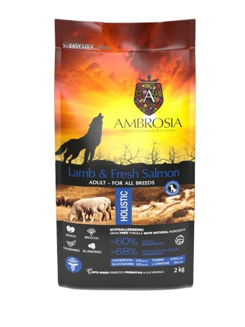 AMBROSIA Ambrosia Jagnięcina i Łosoś 2 kg