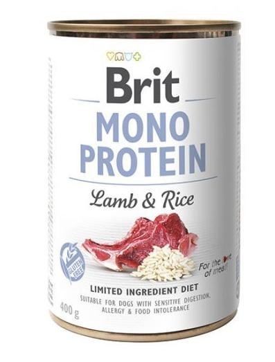 Brit BRIT Mono Protein jagnięcina i brązowy ryż - mokra karma dla psa - 400 g