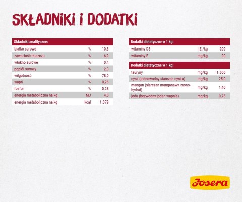 JOSERA JOSERA Pate gulasz kurczak z wołowiną - mokra karma dla kota - 85 g JOSERA JOSERA Pate gulasz kurczak z wołowiną - mokra karma dla kota - 85 g