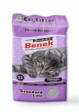 Super Benek Super Benek Standard Lawenda - żwirek dla kota zbrylający - 25 L (20 kg)