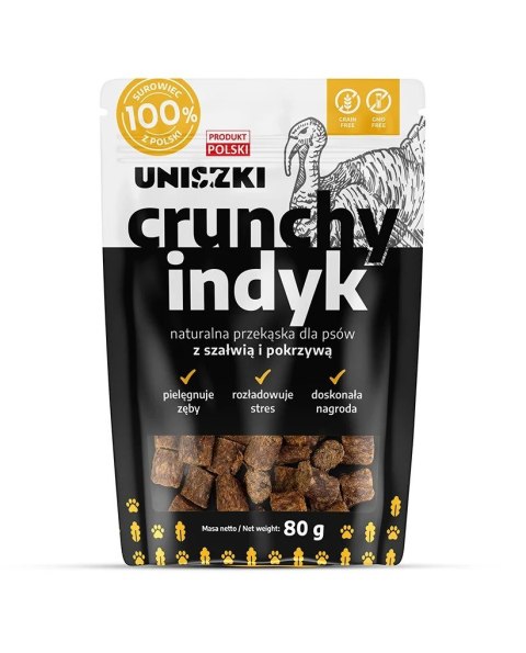 UNISZKI UNISZKI Crunchy indyk - Szałwia Pokrzywa 80g