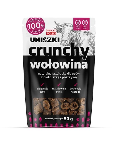 UNISZKI UNISZKI Crunchy wołowina - Pietruszka Pokrzywa 80g