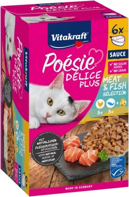 Vitakraft VITAKRAFT Poesie delice PLUS kurczak+łosoś - Przysmak dla kota - 6x85g