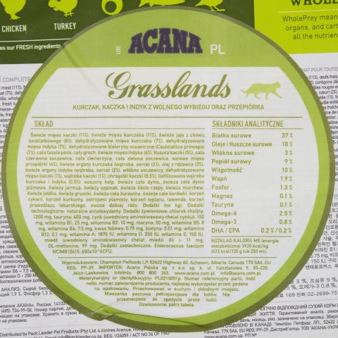 ACANA ACANA Grasslands cat 340g ACANA ACANA Grasslands cat 340g
