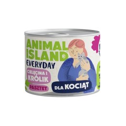 ANIMAL ISLAND ANIMAL ISLAND cielęcina/królik dla kociąt 185g