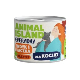 ANIMAL ISLAND ANIMAL ISLAND indyk/kaczka dla kociąt 185g