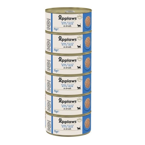 Applaws Applaws Cat Tin Tuna with Crab 6x70g Applaws Applaws Cat Tin Tuna with Crab 6x70g