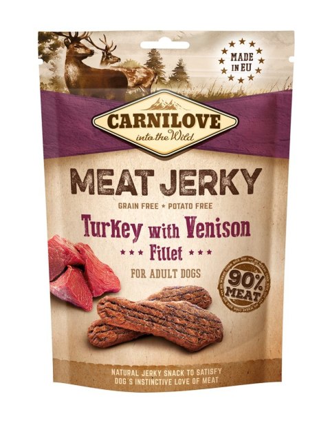 CARNILOVE Carnilove Jerky Turkey With Venison Fillet 100g CARNILOVE Carnilove Jerky Turkey With Venison Fillet 100g