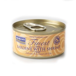 FISH4DOGS Fish4Cats Finest Sardynka z Krewetkami 70g
