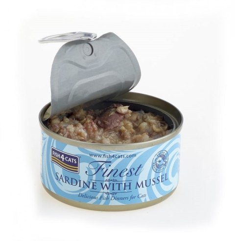 FISH4DOGS Fish4Cats Finest Sardynka z Omułkiem Zielonym 70g FISH4DOGS Fish4Cats Finest Sardynka z Omułkiem Zielonym 70g