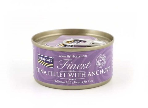 FISH4DOGS Fish4Cats Finest filet z Tuńczyka z Anchois 70g FISH4DOGS Fish4Cats Finest filet z Tuńczyka z Anchois 70g
