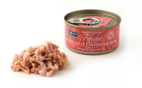 FISH4DOGS Fish4Cats Finest filet z Tuńczyka z Łososiem 70g FISH4DOGS Fish4Cats Finest filet z Tuńczyka z Łososiem 70g