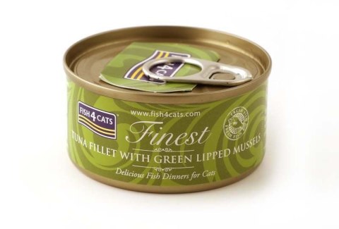 FISH4DOGS Fish4Cats Finest filet z Tuńczyka z omułkiem 70g FISH4DOGS Fish4Cats Finest filet z Tuńczyka z omułkiem 70g