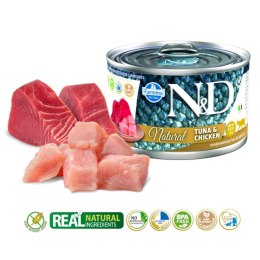 Farmina FARMINA N&D Cat Natural Tuńczyk&Kurczak- mokra karma dla kota - 140 g