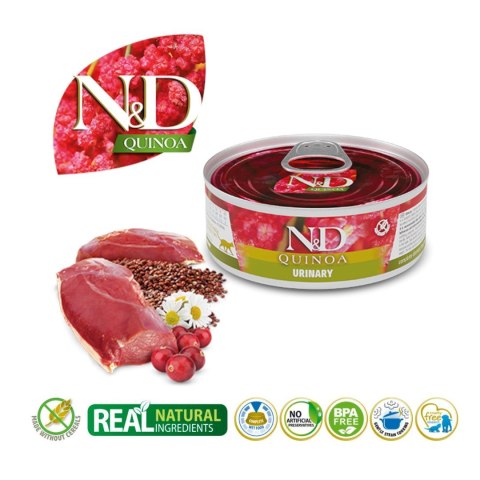 Farmina FARMINA N&D Cat Quinoa Urinary Adult - mokra karma dla kota - 70 g Farmina FARMINA N&D Cat Quinoa Urinary Adult - mokra karma dla kota - 70 g