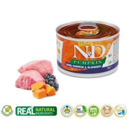 Farmina FARMINA N&D Dog Lamb, Pumpkin, Blueberry Adult Mini - mokra karma dla psa - 140g