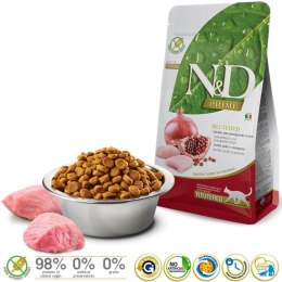 Farmina FARMINA N&D Prime Chicken & Pomegranate Adult Neutered - sucha karma dla kota - 5 kg