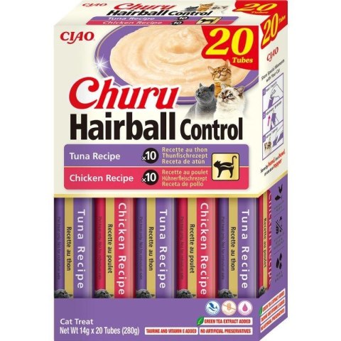 INABA INABA CAT CHURU HAIRBALL VARIETY przysmak dla kota 20x14g (280g) INABA INABA CAT CHURU HAIRBALL VARIETY przysmak dla kota 20x14g (280g)