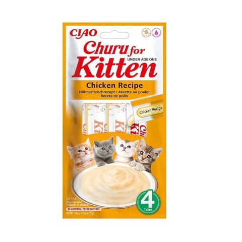 INABA INABA CAT CHURU KITTEN CHICKEN 4x14g (56g) INABA INABA CAT CHURU KITTEN CHICKEN 4x14g (56g)