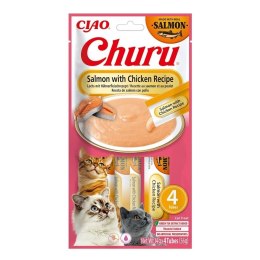 INABA INABA CAT CHURU SALMON WITH CHICKEN 4x14g (56g)