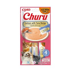 INABA INABA CAT CHURU SALMON WITH TUNA przysmak dla kota 4x14g (56g)