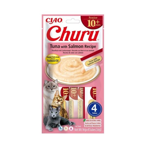 INABA INABA CAT CHURU SENIOR TUNA WITH SALMON przysmak dla kota 4x14g (56g) INABA INABA CAT CHURU SENIOR TUNA WITH SALMON przysmak dla kota 4x14g (56g)