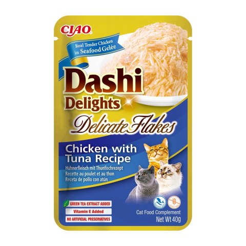 INABA INABA CAT DASHI DELIGHTS FLAKES CHICKEN TUNA 40g