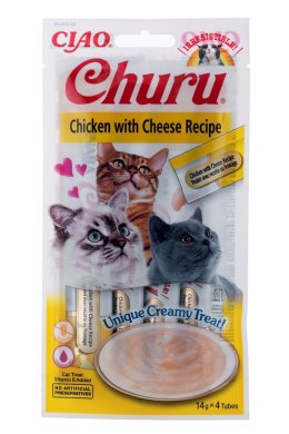 INABA Przysmak CHURU Kurczak z serem dla kota 4x14g