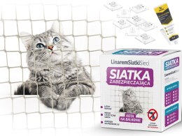 LINAREM LINAREM Zestaw siatka na balkon dla kota, przeciw ptakom, bez wiercenia 3x2m