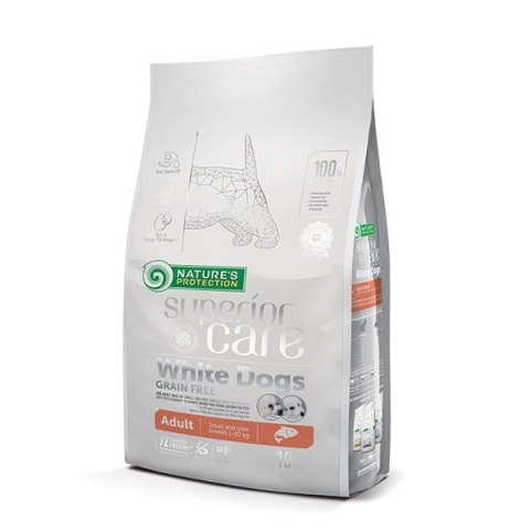 NATURE'S PROTECTION Nature's Protection White Dogs Grain Free Łosoś Adult Small and Mini Breeds 10kg NATURE'S PROTECTION Nature's Protection White Dogs Grain Free Łosoś Adult Small and Mini Breeds 10kg