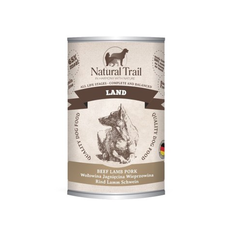 Natural Trail NATURAL TRAIL Land wołowina,jagnięcina dla psa 400g Natural Trail NATURAL TRAIL Land wołowina,jagnięcina dla psa 400g