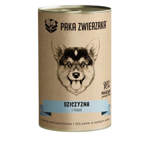 PAKA ZWIERZAKA Paka Zwierzaka Dziczyzna i łosoś 400g PAKA ZWIERZAKA Paka Zwierzaka Dziczyzna i łosoś 400g