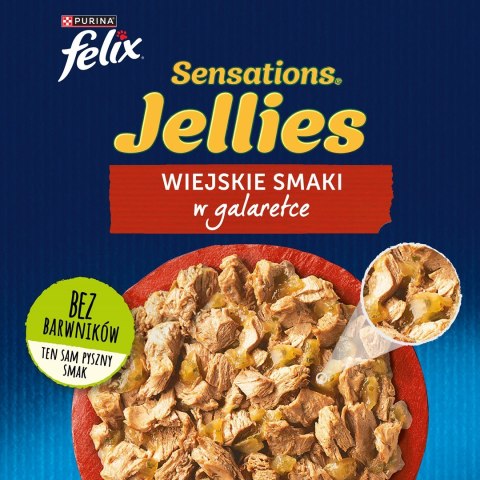 PURINA NESTLE FELIX Sensations indyk, makrela, jagnięcina - mokra karma dla kota - 12x 85g PURINA NESTLE FELIX Sensations indyk, makrela, jagnięcina - mokra karma dla kota - 12x 85g