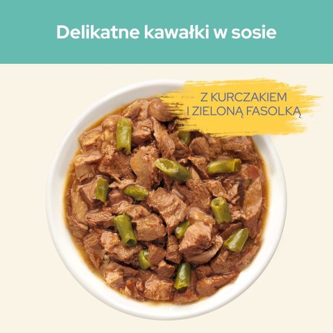 PURINA NESTLE Purina Cat Chow Hairball z kurczakiem i zieloną fasolką w sosie - mokra karma dla kota - 85 g PURINA NESTLE Purina Cat Chow Hairball z kurczakiem i zieloną fasolką w sosie - mokra karma dla kota - 85 g