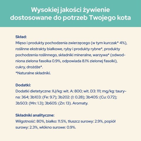PURINA NESTLE Purina Cat Chow Hairball z kurczakiem i zieloną fasolką w sosie - mokra karma dla kota - 85 g PURINA NESTLE Purina Cat Chow Hairball z kurczakiem i zieloną fasolką w sosie - mokra karma dla kota - 85 g