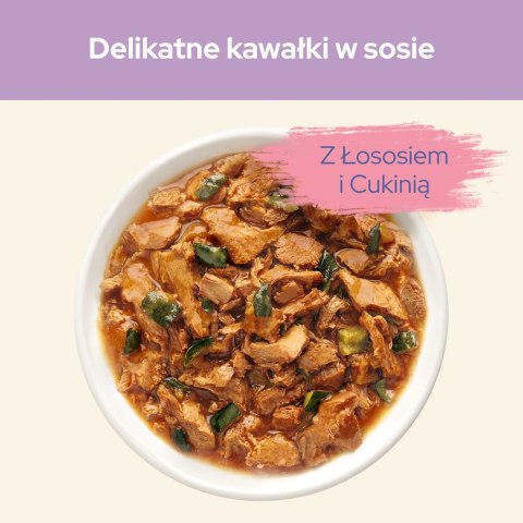 PURINA NESTLE Purina Cat Chow Sensitive z łososiem i cukinią w sosie - mokra karma dla kota - 85 g PURINA NESTLE Purina Cat Chow Sensitive z łososiem i cukinią w sosie - mokra karma dla kota - 85 g