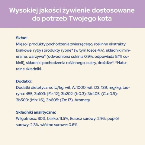 PURINA NESTLE Purina Cat Chow Sensitive z łososiem i cukinią w sosie - mokra karma dla kota - 85 g PURINA NESTLE Purina Cat Chow Sensitive z łososiem i cukinią w sosie - mokra karma dla kota - 85 g